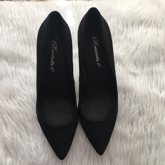 Breckelle’s black point toe heel pumps size 7 - Picture 2 of 6